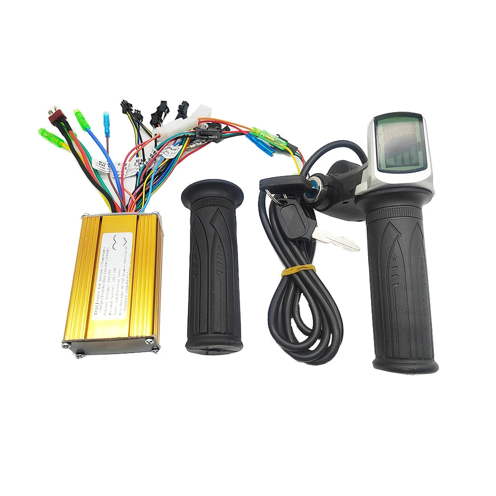 Electric Scooter Brushless Controller 24V 36V 48V with Twist Grip Throttle 250W 350W 12A 13A 15A 18A 20A for E-bike