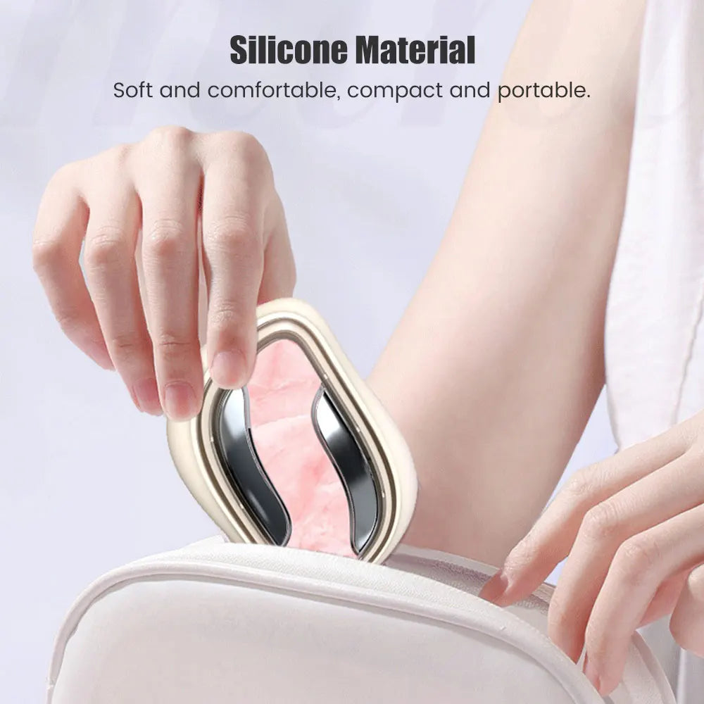 Facial Natural Jade Massagr LED Photon Hot Compress Face Lifiting Anti-aging EMS Pulse Microcurrent Skin Care Deeply Cleansing