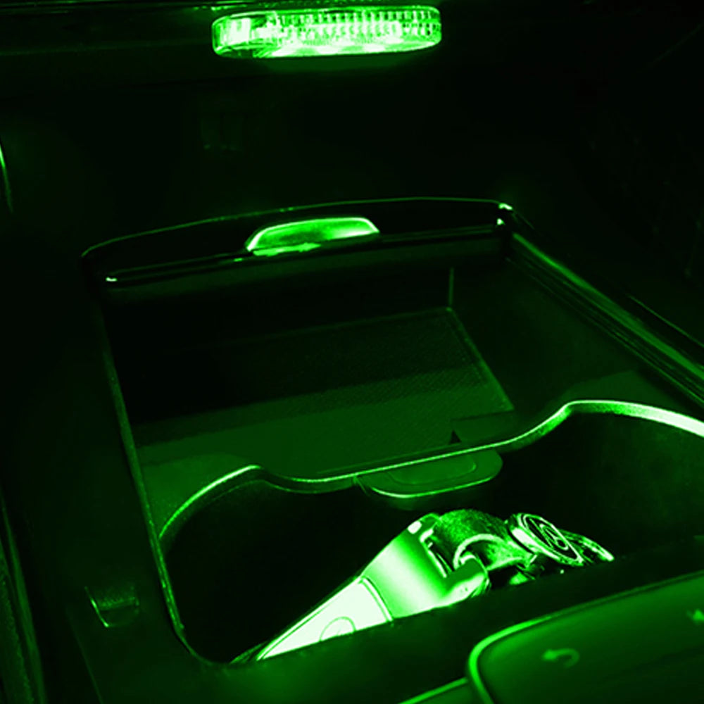 LED Car Mini Touch Light USB Charging Portable Auto Roof Ceiling Reading Night  Lamp Wireless Car Decoration Ambinet Light