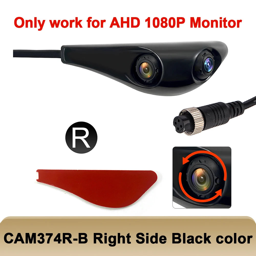 Carsanbo Motor Vehicle Dual Lens Camera Aviation Head Interface HD AHD1080P Camera Only Supports 1080 Monitor Use Car Camera