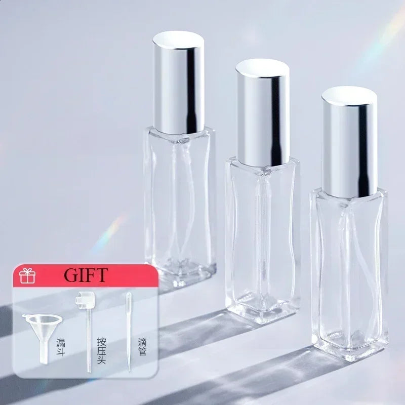 3PCS 10ml 20ml Perfume Spray Bottle Empty Glass Atomizer Travel Cosmetic Bottl Sample Vials Refillable Drop Shipping Wholesale