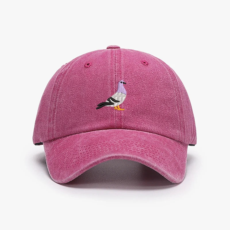 Embroidery Pigeon Spring vintage Baseball caps Men Women Water Washed Sports Fishing Sunshade Summer Autumn winter Dad Hat