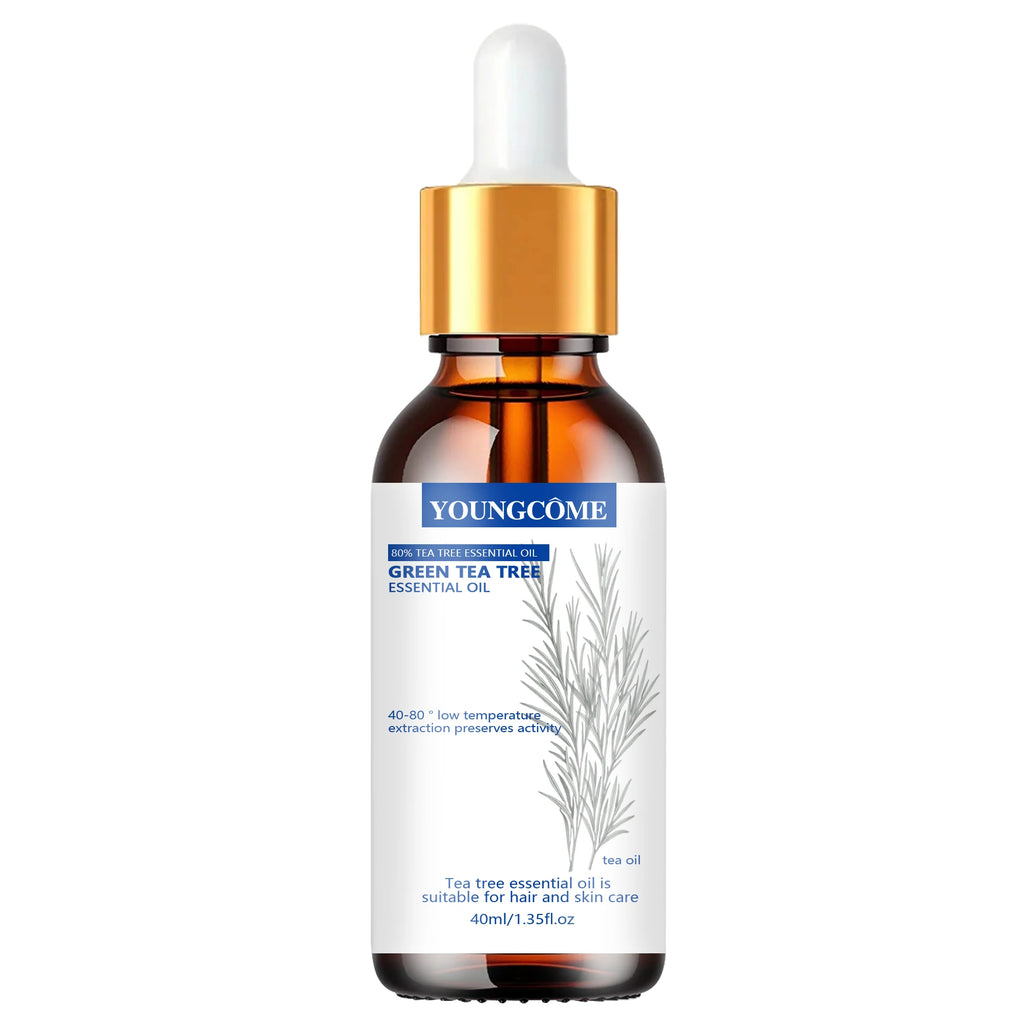 YOUNGCOME Pure Tea Tree Essential Oil - Green Tea Infused Natural Hair & Skin Care Solution for Daily Hydrating & Refreshing Car
