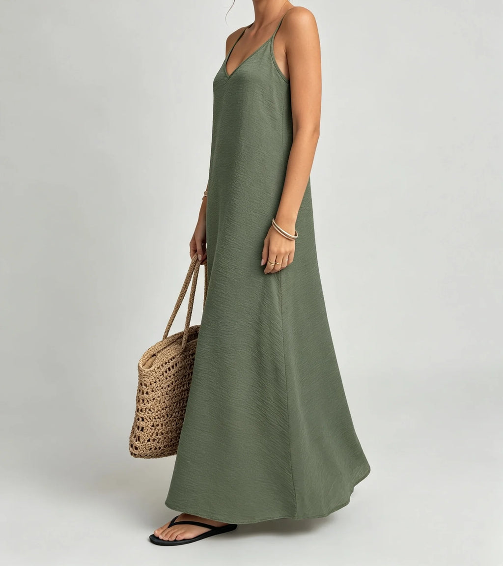 Spaghetti Strap Backless Long Dress for Women