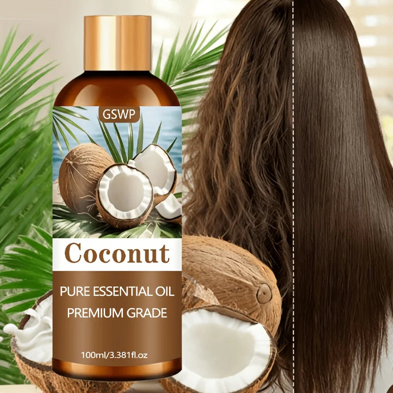 GSWP Coconut Moisturizing Essential Oil, Deeply Moisturizing and Nourishing, Can Be Used on Skin, Hair, and Other Area.100/200ml