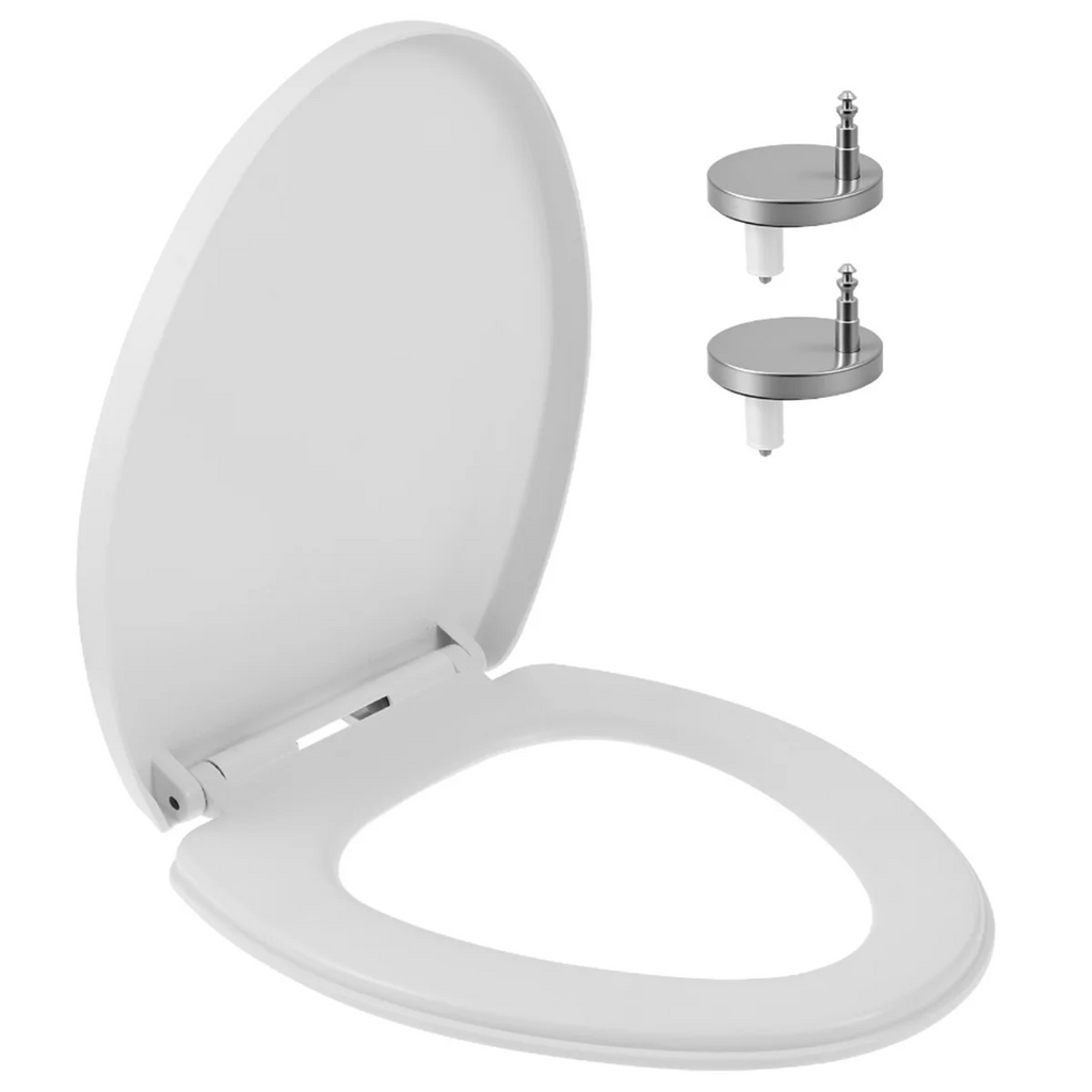 UV-Shaped Toilet Seat Slow Close Quiet Lid Thickened Durable Toilet Lid for Both Adults Children Universal Bathroom Accessories