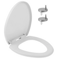 UV-Shaped Toilet Seat Slow Close Quiet Lid Thickened Durable Toilet Lid for Both Adults Children Universal Bathroom Accessories