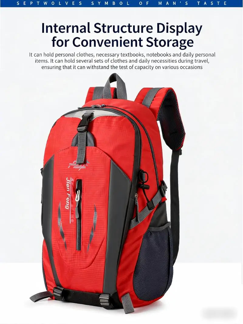Homefish 40L Waterproof Hiking Backpack Large Capacity Outdoor Rucksack Trekking Camping Travel Bag for Men Women