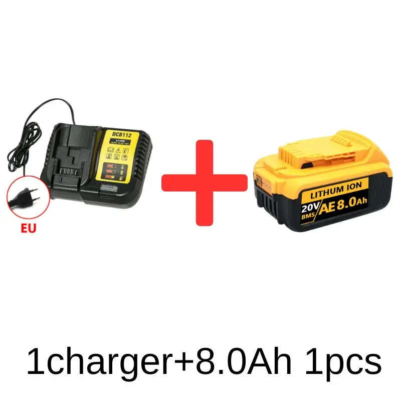 For DeWalt 20v 6000mAh 8000mAh 12000mAh Rechargeable Li-ion Battery Power Tools Replaceable Battery