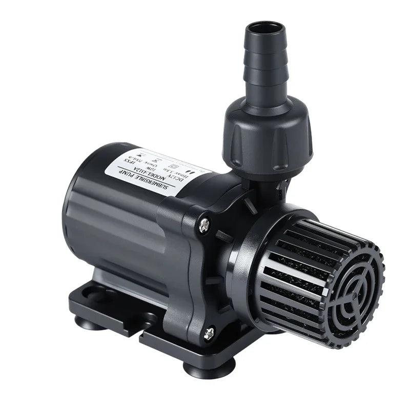 Ultra Quiet Water Pump Mini DC12V Brushless Motor Submersible Aquarium Water Pump Adapter Pond Fountain for Fish Tank Garden