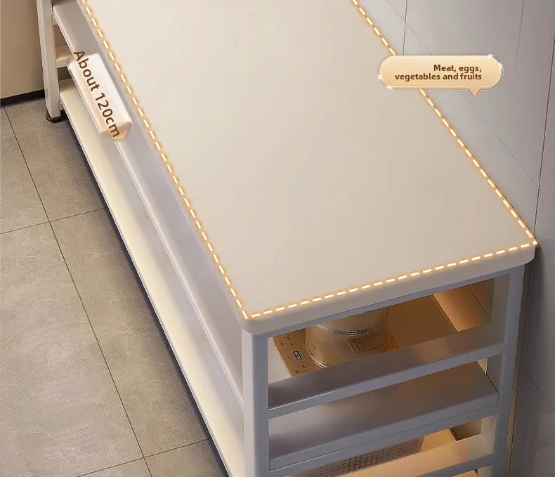 Kitchen Storage Shelf Metal Frame Organizer Stand for Microwave Oven Pantry Furniture for Home Dining Room Restaurant