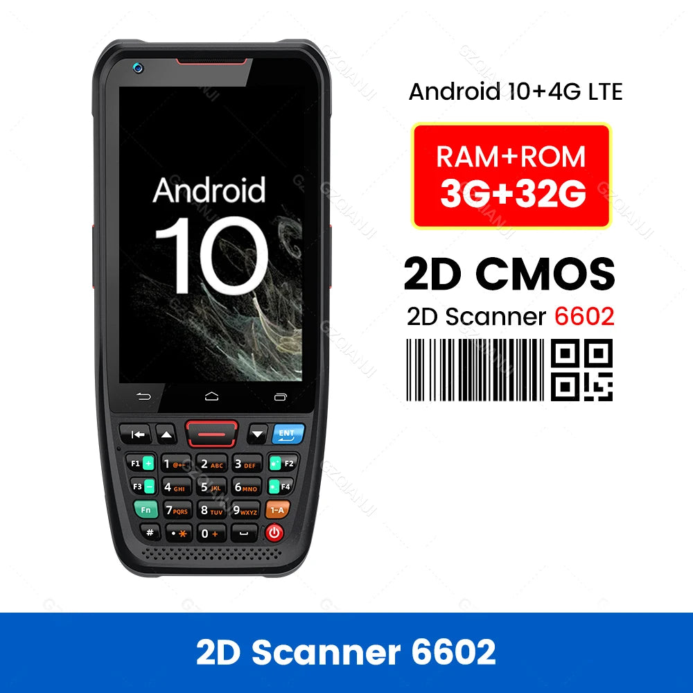Android 10 PDA Handheld Terminal 2D Barcode Scanner 4G Data Collector NFC Cradle Charger Optional Logistics Warehousing Device