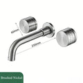 Basin Faucet Concealed Box Double Handle Sink Tap 2 Scarves Pattern Knob Bathroom Mixer Wall Mounted Brass Crane