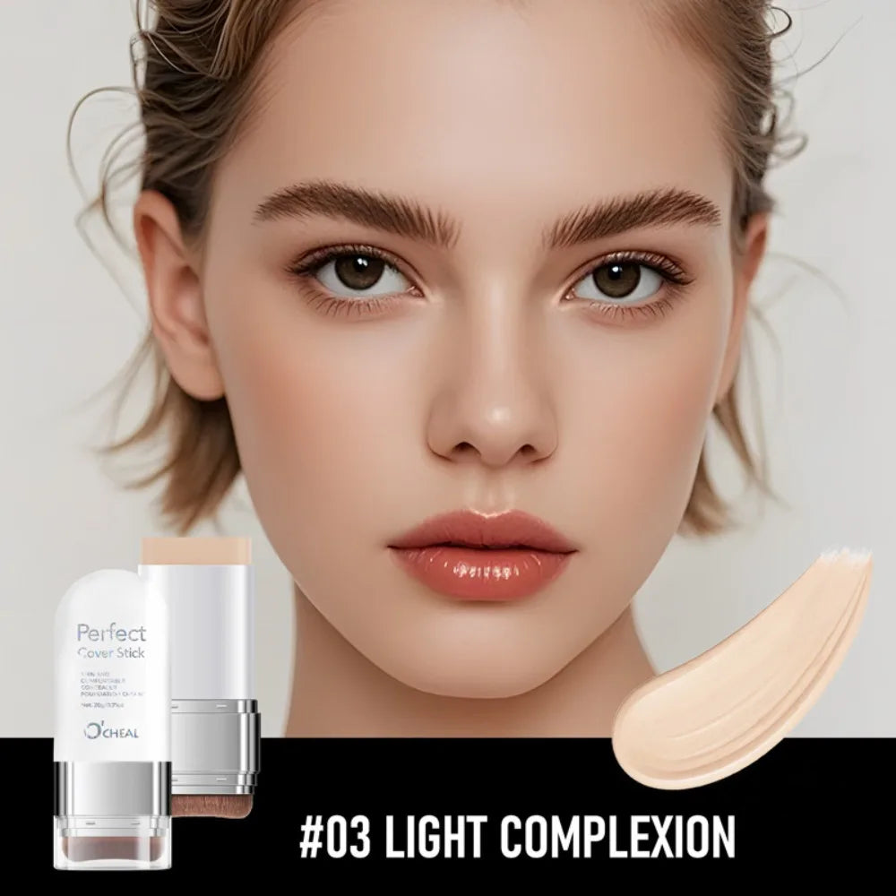 Thin and Comfortable Perfect Cover Stick Waterproof Long-lasting Concealer Foundation Stick Dewy Makeup Instant Natural