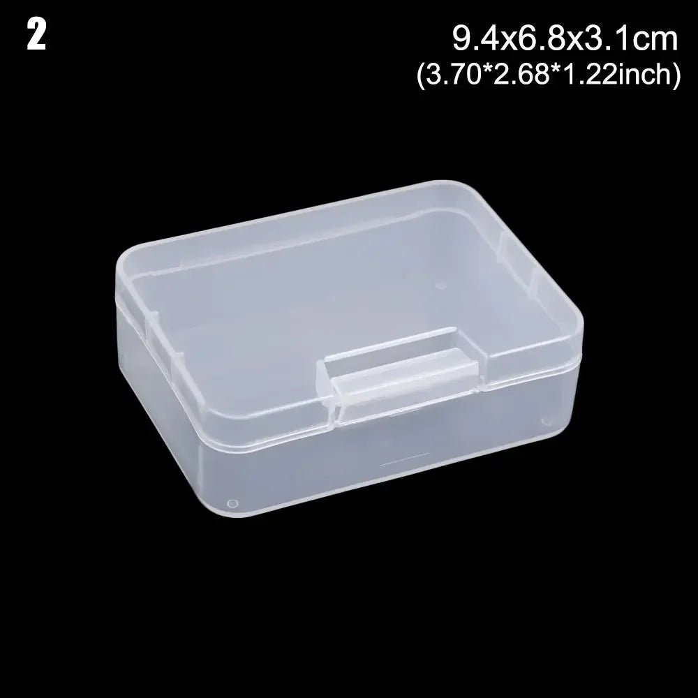 Mini Plastic Box Rectangular Translucent Packing Box Dustproof Durable Strong Jewelry Button Sundries Storage Case Container