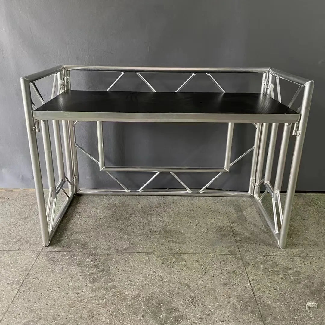 Portable DJ table Adjustable height Aluminum stage performance Music event and truss display