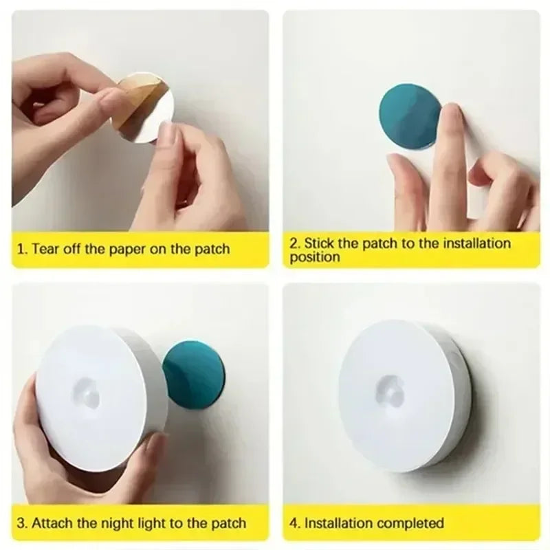 GGbingo-Motion Sensor^&^% LED Night Light USB /*Rechargeable-Kitchen Cabinet, Wardrobe Lamp# Staircase, Wireless Closet Light@@