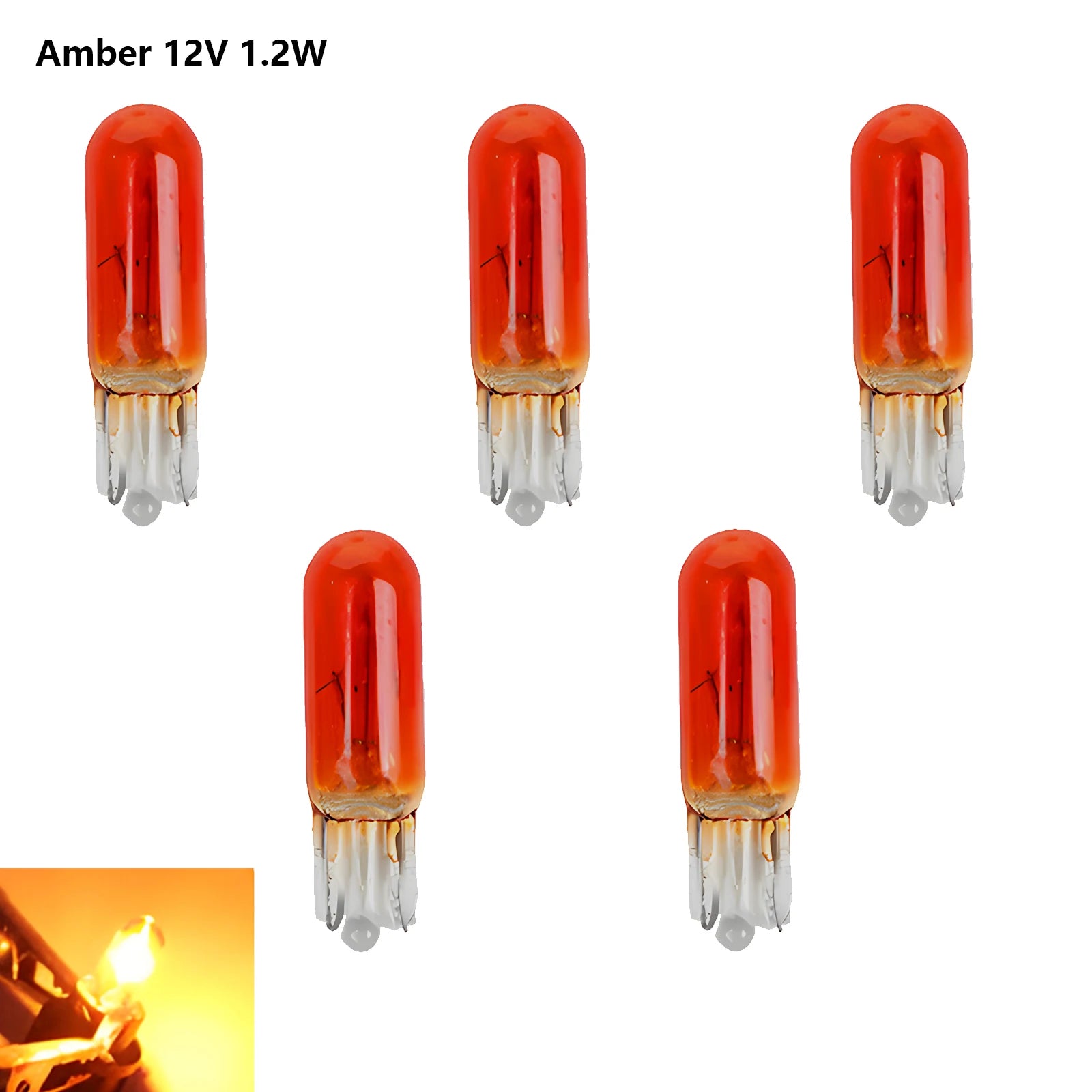 5Pcs T5 SMD LED Car Light Automobiles Light-Emitting Diode Instrument Gauge Dashboard Bulbs Auto Interior Indicator Lamp
