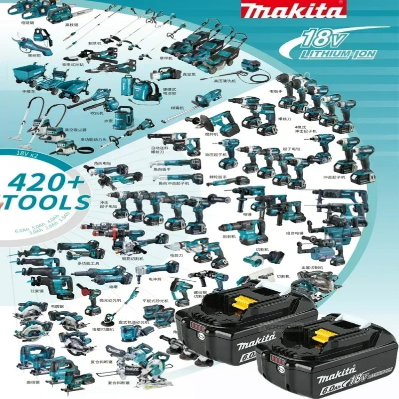 100% Authentic Makita 6.0AH18V Battery, Makita 18V tools battery for Makita 18v BL1860B BL1850B BL1840 BL1830 BL1815