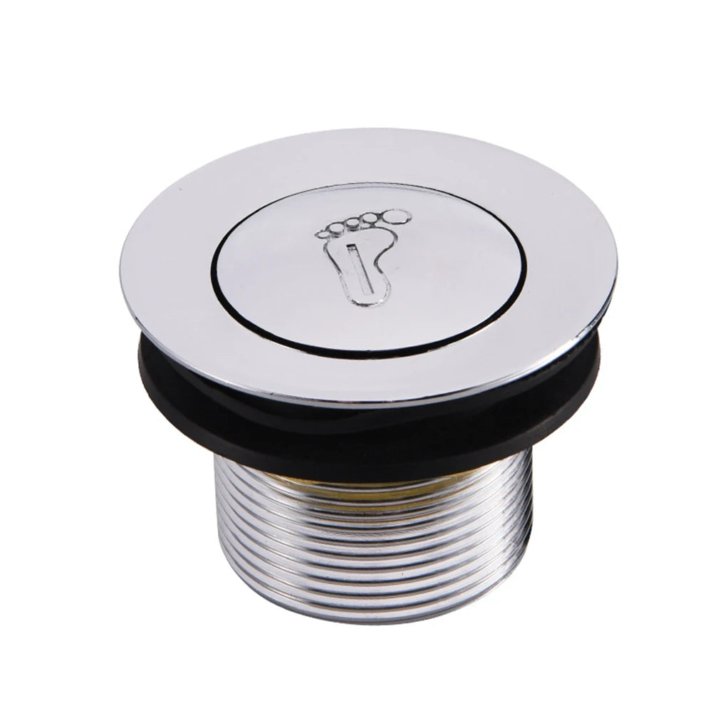 Waste Drain Pop Up Drain Easy To Install Water-tight Seal Alloy+Brass+Plastic Bathroom Bathtub Drain Plug Silver Brand New