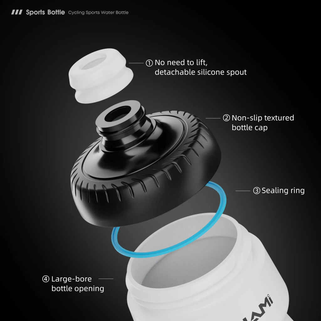 CYCLAMI Cycling Water Bottle 650ml Ultra Light Leak-proof Squeezable Camping Hiking Sports Bicycle Kettle Rapha 750ml Kettle
