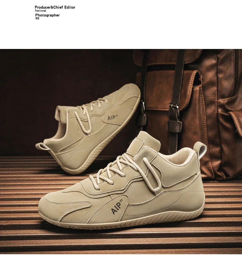 Casual Sport Shoes for Men Retro Leather Surface Soft Bottom Versatile Leisure Board Shoes Autumn Trend Brand Agan Men's Foot...