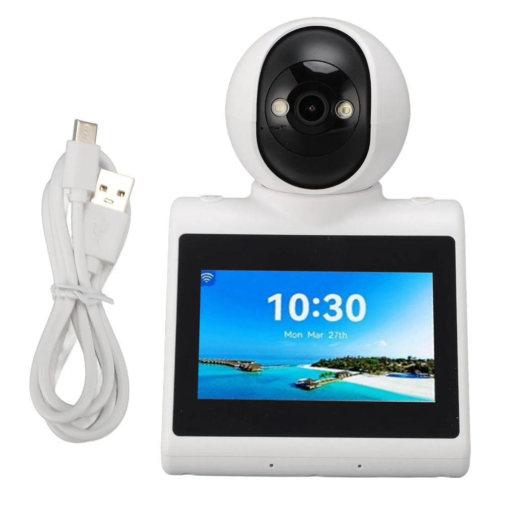 Video Calling Camera with Screen Video Calling Smart Camera with HD Screen 2 Way  Call Indoor 2K Security Camera