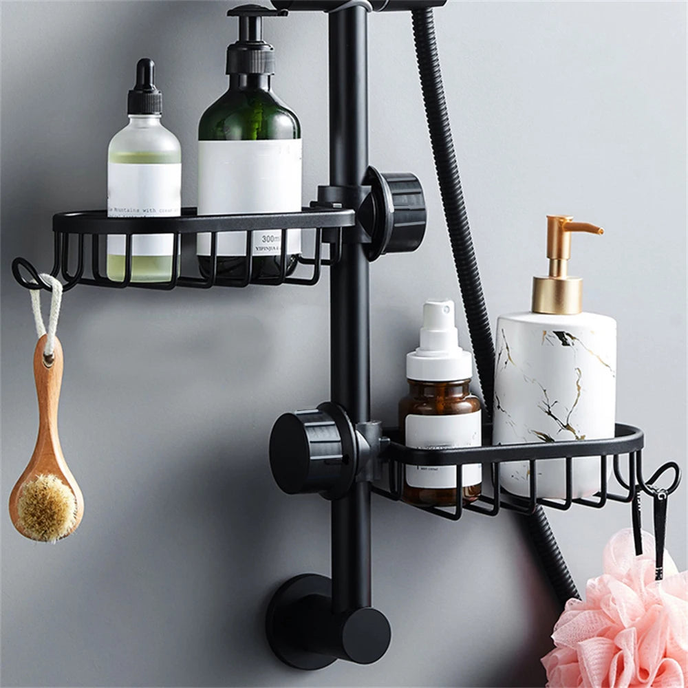 Bathroom Shower Rack Storage Rack Perforated Shower Storage Sponge Unidirectional Drainage Storage Rack Household And Household