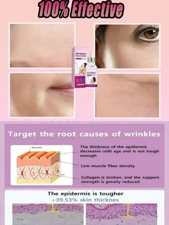 3ND Instant Anti Wrinkle Aging Remove Facial Wrinkles Serum To Fine Lines Around The Eyes Crow's Feet Neck Wrinkle Serum