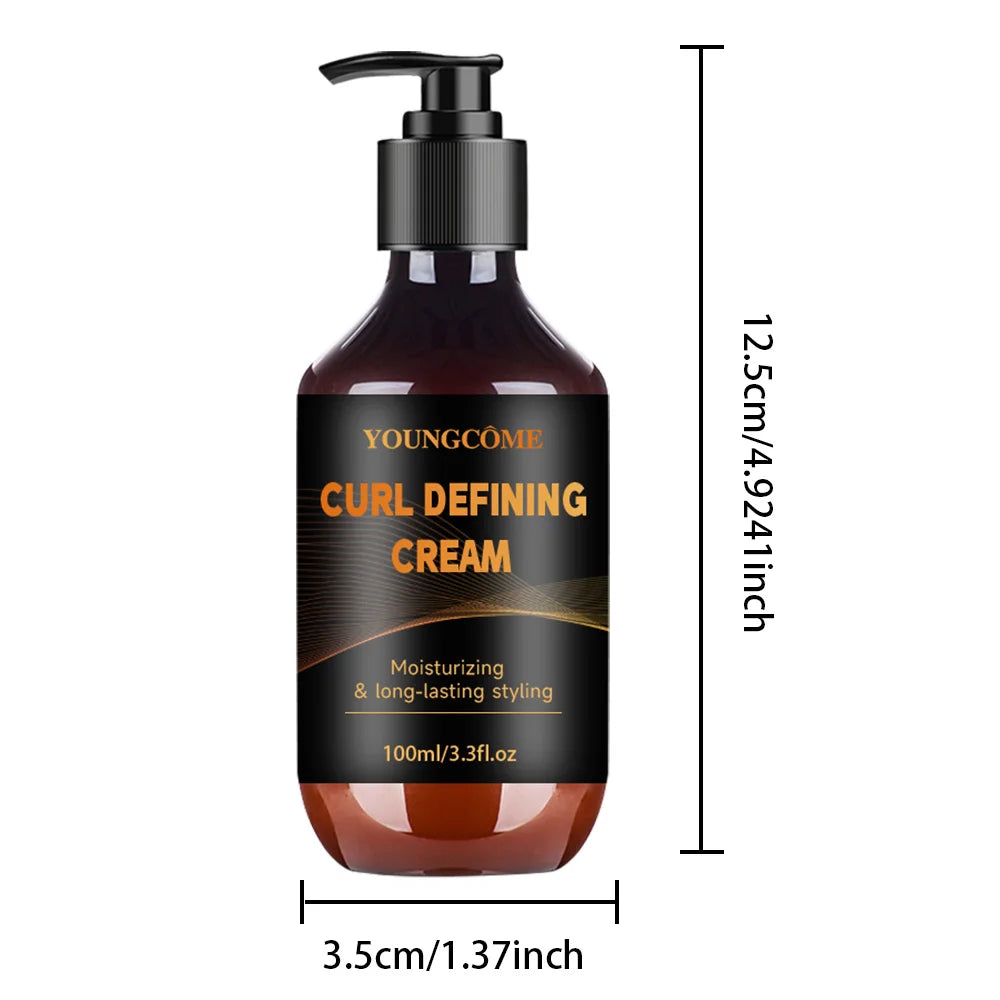 100ml Curly Hair Elastin Long Lasting Moisturizing Prevent Dry Hair Plump And Curly Hair Nature Voluminous Styling Hair Cream