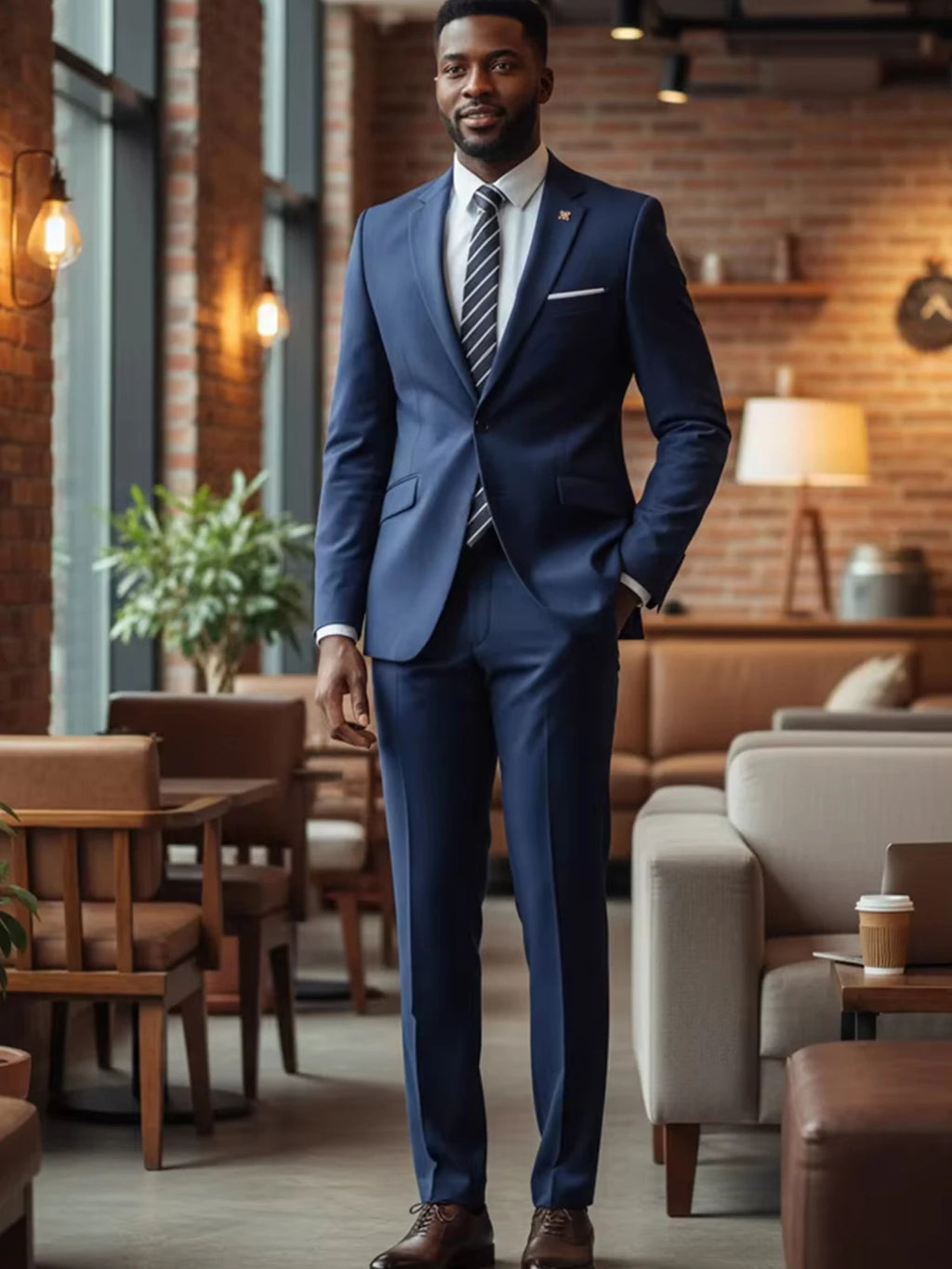 ST Cassy High Quality Men's Suit Slim Fit Solid Color Suit Formal Business Office Single Breasted Coat Pants 2 Pieces Set