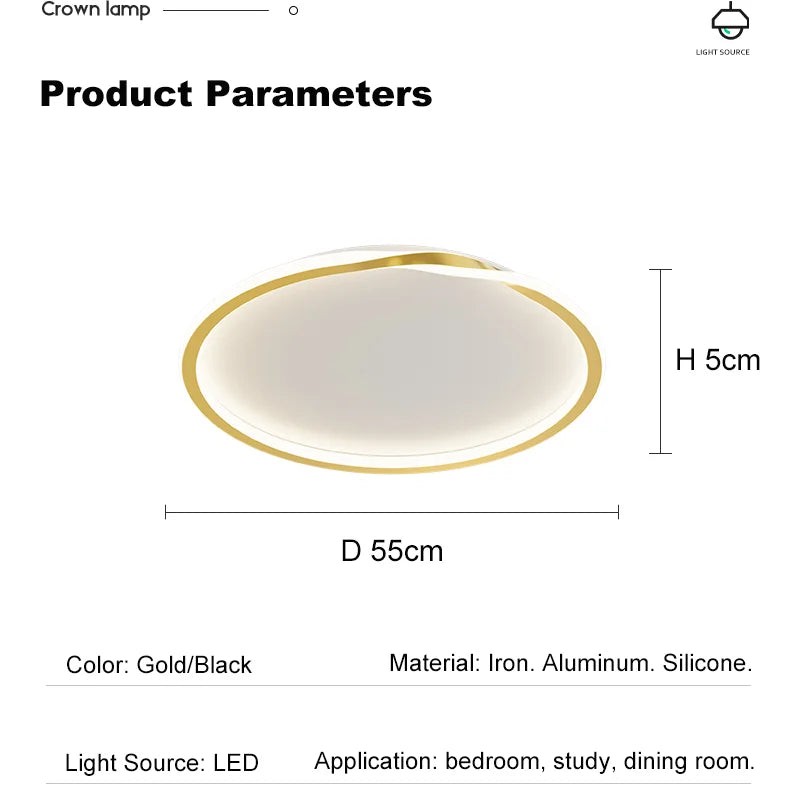 Modern LED Room Decoration Ring Ceiling Light Living Room Bedroom Dining Room Ceiling Lamp Indoor Lighting Decorative Lamps