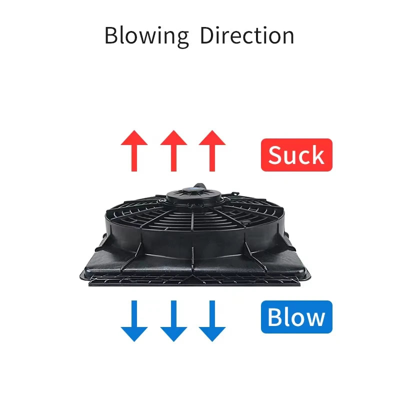 Parking Air Conditioning Cooling Electronic Fan Modified Universal High-power 120W Car Water Tank Fan Motor 12v 24v
