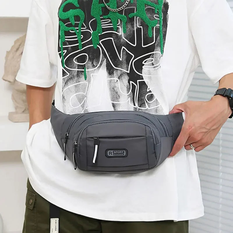 Crossbody Bag Outdoor Sports Multi Functional Waterproof Waist Bag Canvas Fit Mobile Waist Bag With Large Capacity For Men Women