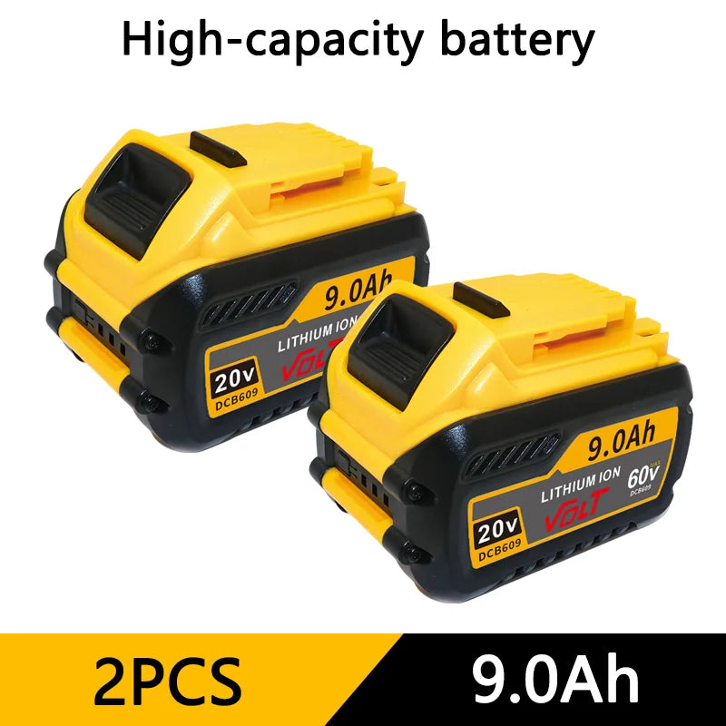 For DEWALT Battery 60V 9.0AH 12.0AH 18.0AH, Rechargeable Lithium-ion Battery, DCB609，DCB118，DCB606，Power Tool Battery