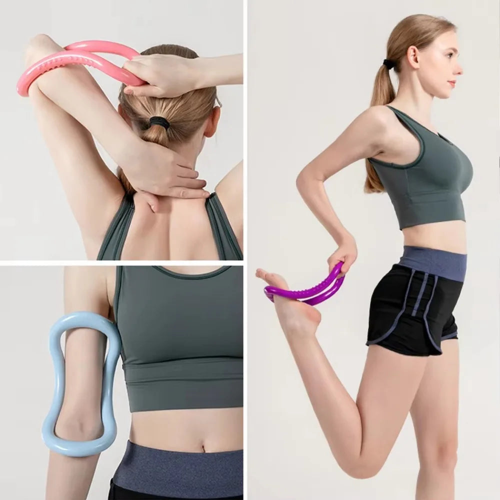 Relieve Tight Muscles Yoga Ring Multi-function Resistance Support Massage Tool Pilates Circle Training Support Massage