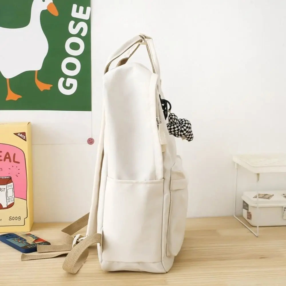 Lightweight Waterproof Women Backpack Large Capacity Solid Color Travel Backpack Nylon Ergonomic Laptop Book Bag For Teenagers