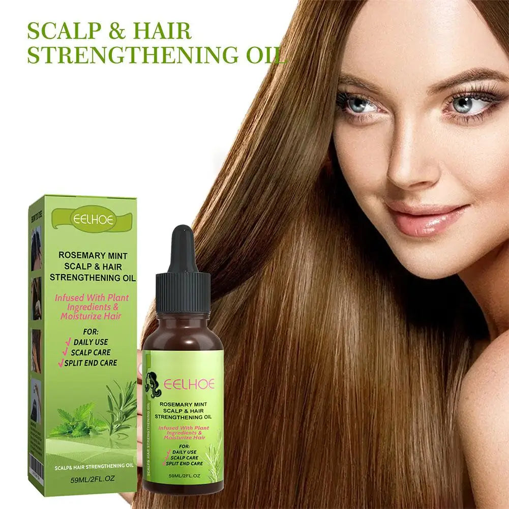 30ml/59ml Batana Rosemary Mint Scalp Hair Strengthening Oil Biotin Essential Oils Nourishing Treatment Split Ends Dry All Types
