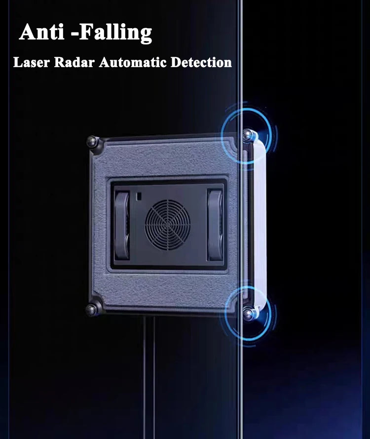 Robotic Window Cleaner Dual Water Spray Automatic High Suction Anti-falling For Window Washing Glass Outside Remote Control