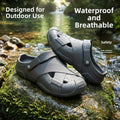 Men's Thick Bottom Sandals Full Coverage Outdoor Sports Waterproof Breathable Summer Slip-On Stream Trudging Beach Shoes