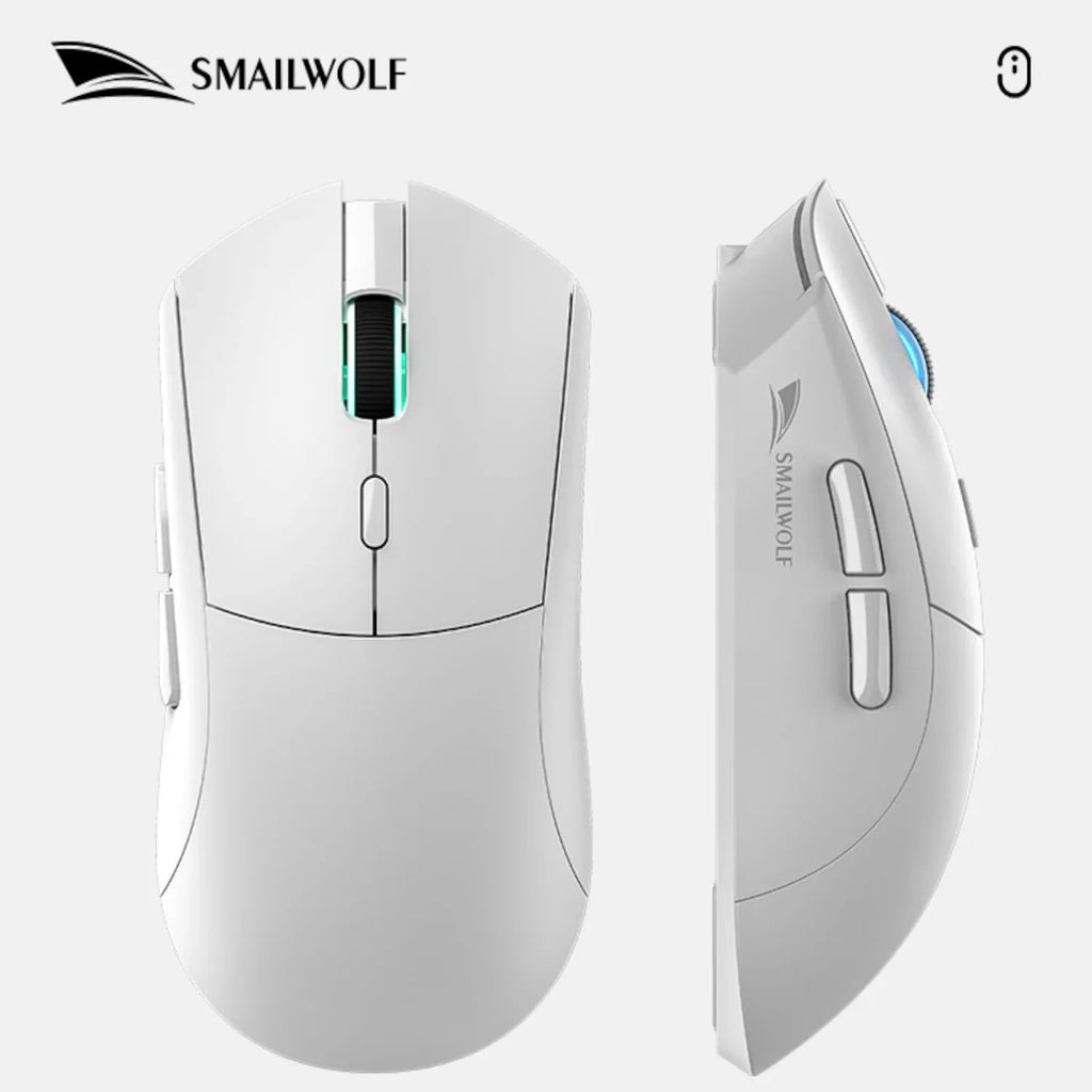 SmailWolf RS7 Tri-Mode Wireless Gaming Mouse Original PAW3311 BT5.1 2.4G Type-C Wired 6 Keys 125-1000Hz Polling Rate 89±3g