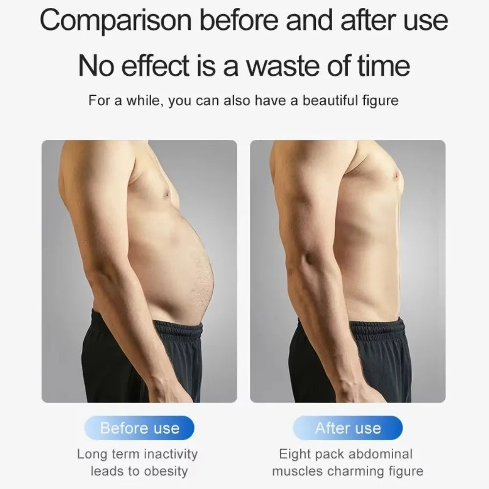 Electric Abdominal Belt Waist Trainer Wireless Abs Trainer USB Recharge Portable EMS Muscle Stimulator Body Slimming