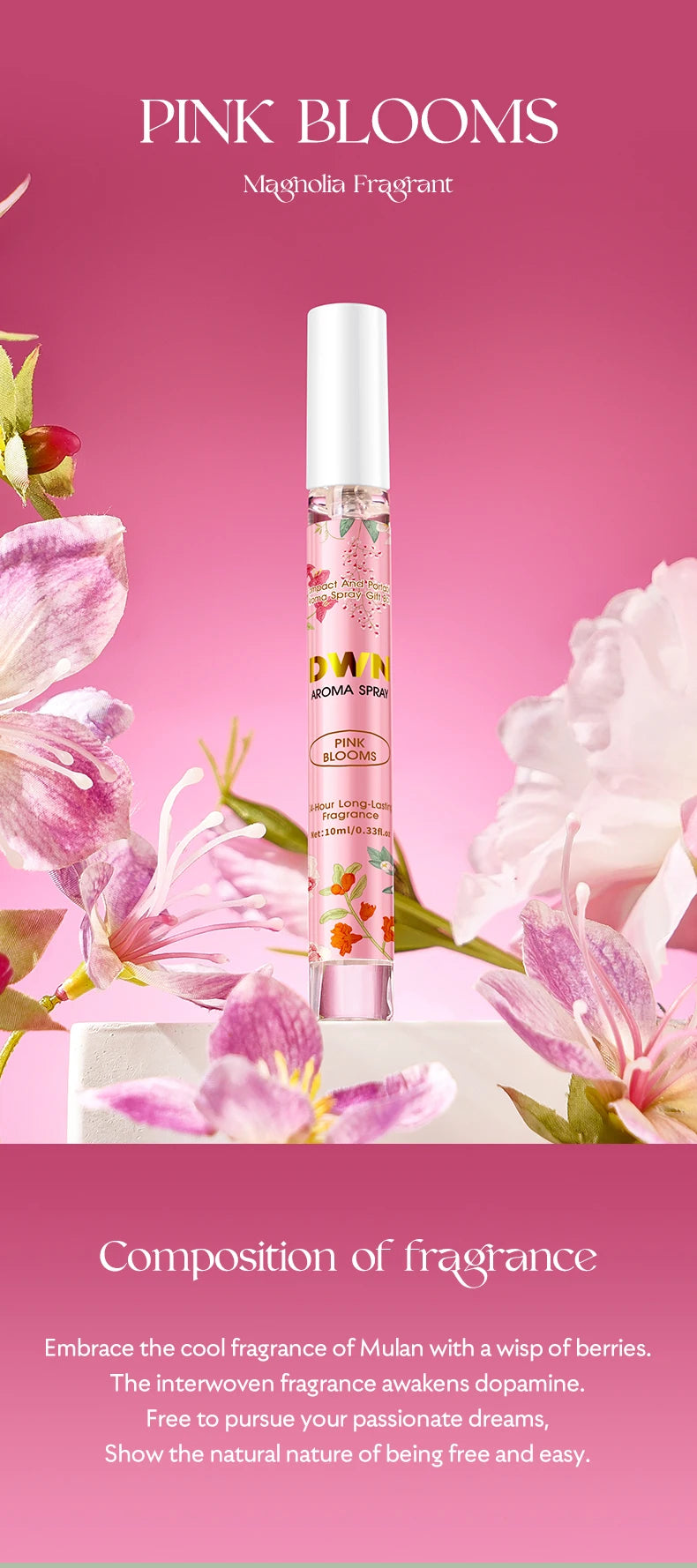 5-Piece Alcohol-Free Festival Flower Perfume Gift Set, Lasting, Charming Fragrance Spray (for Men and Women) 10ml