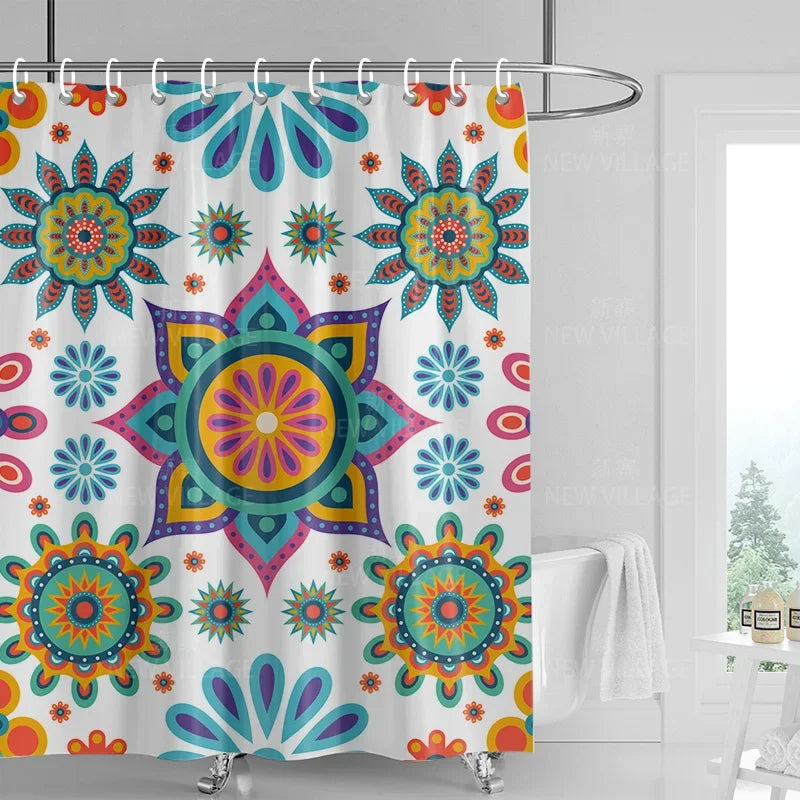 Home decoration shower curtains bathroom waterproof curtain fabric Living Room Modern Nordic Modern geometric pattern simple