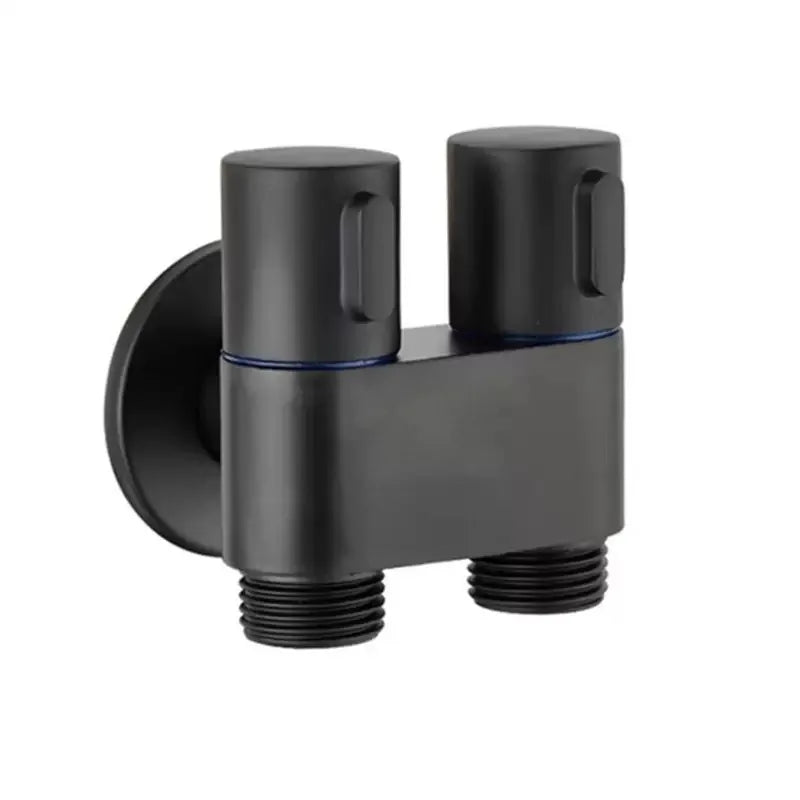 Stainless Steel Nozzle Bidet Handheld Toilet Companion Set Wall Mounted One in Two Out Angle Valve Kit Bathroom Accessories