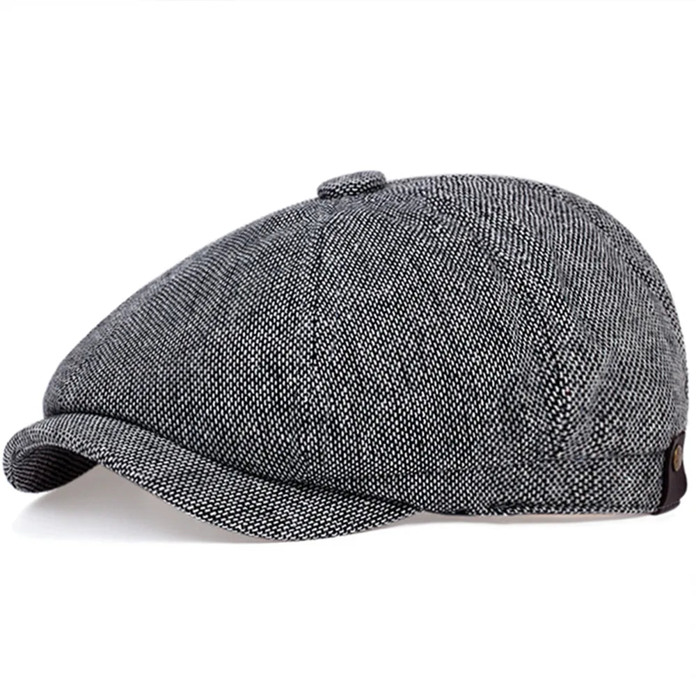Retro Newsboy Caps Men Octagonal Hats British Painters Hats Autumn Winter Berets Herringbone Flat Caps Hip Hop Berets Gorras