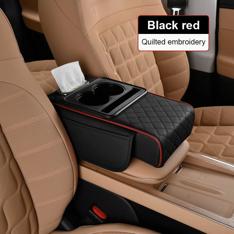 SEAMETAL Car Arm Rest Extension Cushion Multifunctional 7.5CM Thicken Center Console Box Cushion Elbow Support Pad Car Organizer