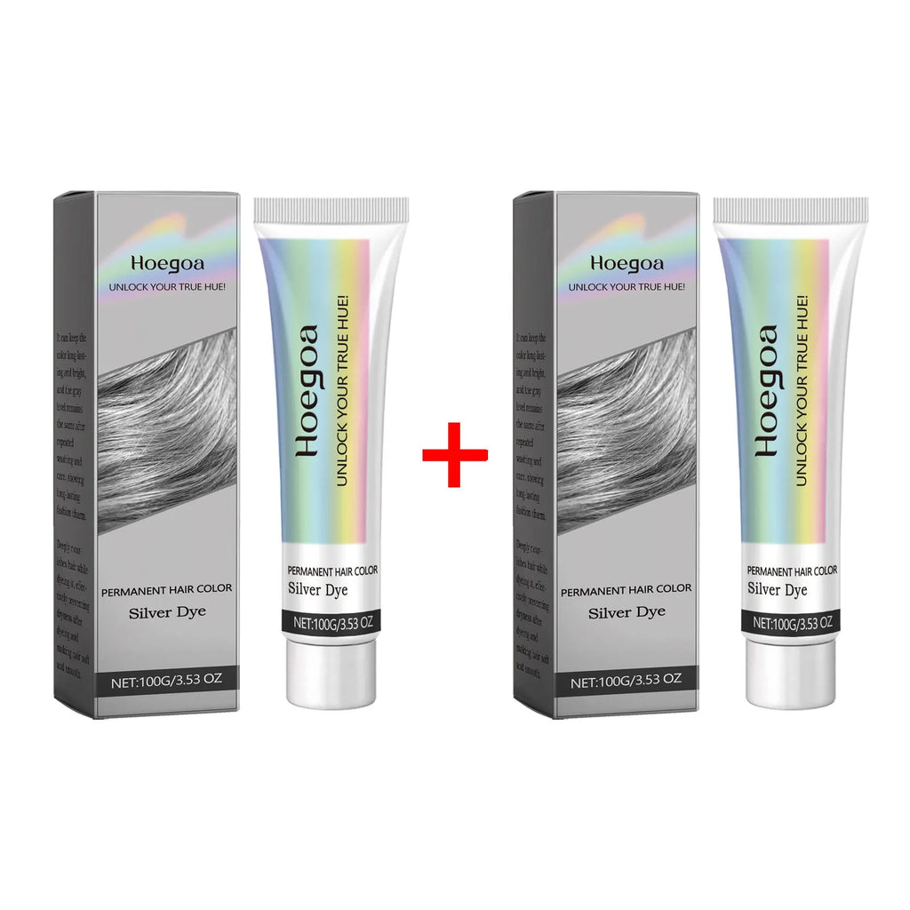 Permanent Hair Dye Natural No Stimulation Easy Coloring Cream Soften Hair Prevent Dryness Rough Silver Gray Hair Color Shampoo