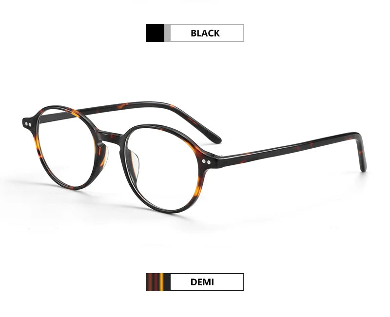 ZENOTTIC XS Size Unisex Ultralight Acetate Small Round Eyewear Anti Blue Light Blocking Computer Glasses Fashion Optical Frame