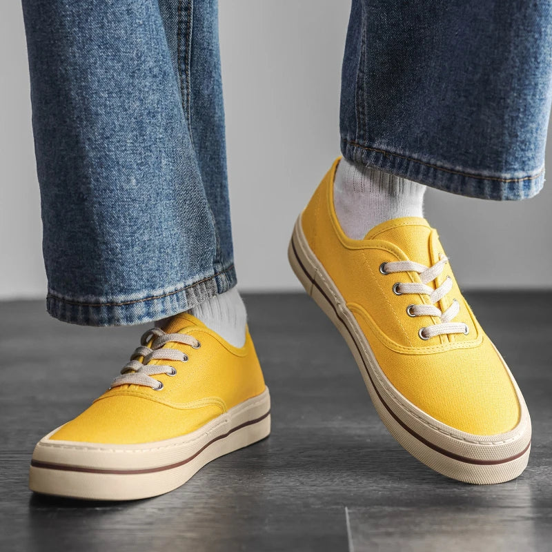 YUYIN 2026 New Men Vulcanized Canvas Shoes Sneakers Comfort Light Student Trendy Casual Male Daily Outdoor Walking Footwear
